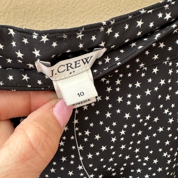 J Crew dainty black and white star pattern skirt NWT size 10 - Picture 5 of 6